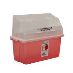 GatorGuard™ Safety In-Room Sharps Container, 5 Quart, 14 x 6 x 13 Inch, 1 Case of 14 () - Img 1