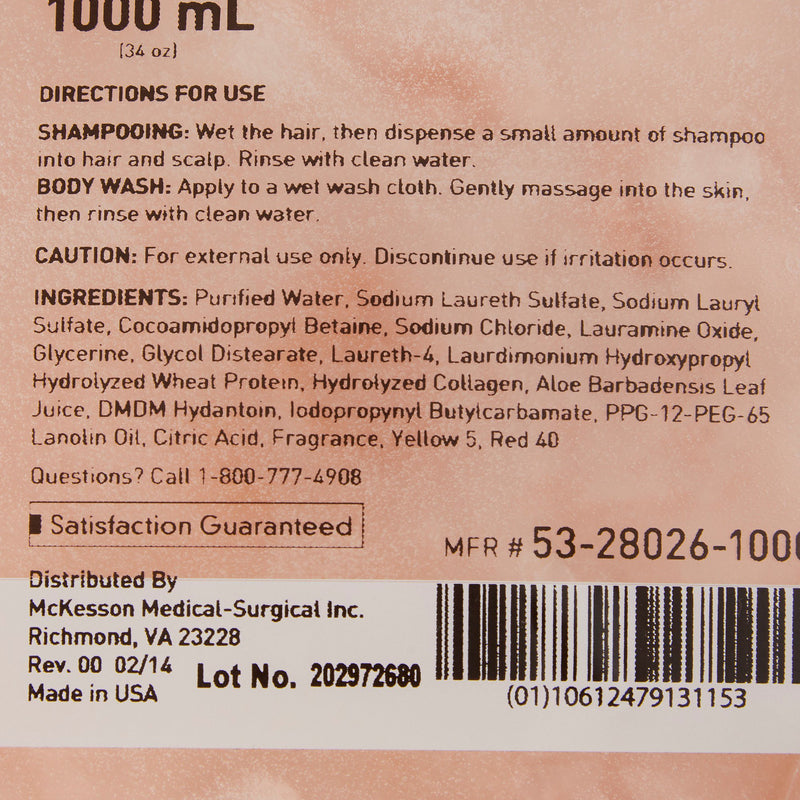 McKesson Shampoo and Body Wash, 1000 mL Dispenser Refill Bag, 1 Case of 10 (Hair Care) - Img 3