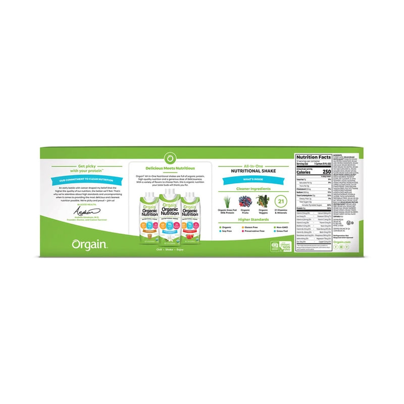 Orgain® Organic Chocolate Oral Supplement, 11 oz. Carton, 1 Case of 12 (Nutritionals) - Img 4