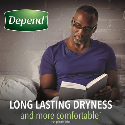 UNDERWEAR, DEPEND OVERNIGHT MEN GRY SM/MED (14/PK 2PK/CS) () - Img 9