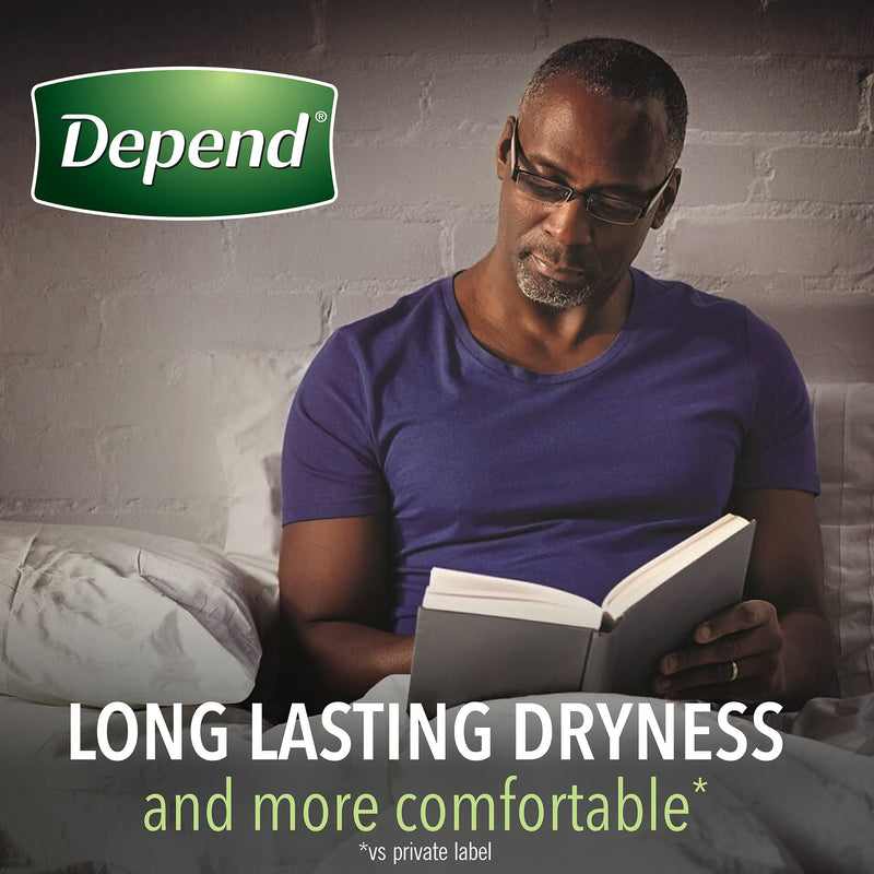 UNDERWEAR, DEPEND OVERNIGHT MEN GRY SM/MED (14/PK 2PK/CS) () - Img 9