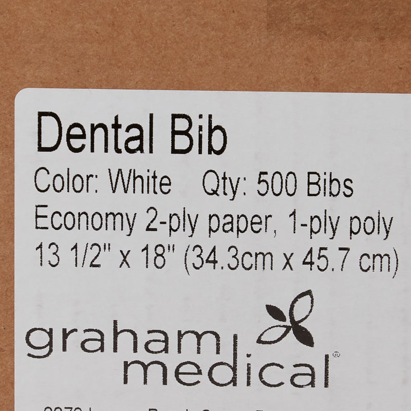 Graham Medical White Dental Bib, 13½ x 18 Inch, 1 Case of 500 (Procedure Towels) - Img 4