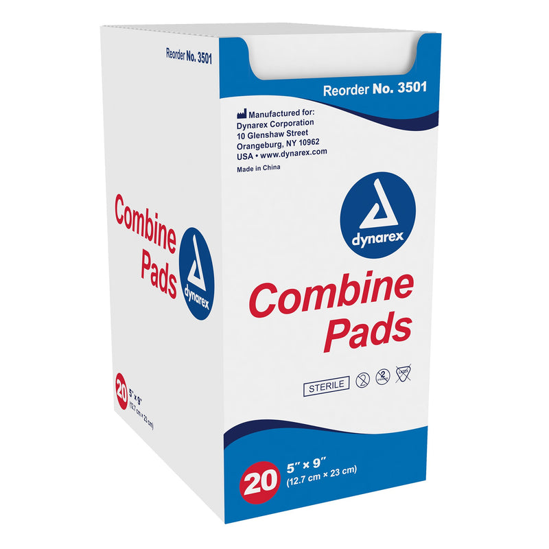 Dynarex® Sterile Abdominal Pad, 5 x 9 Inch, 1 Case of 20 (General Wound Care) - Img 1