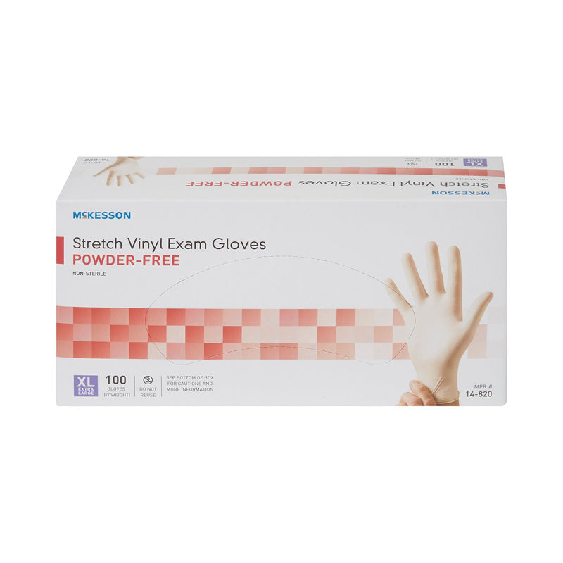 McKesson Stretch Vinyl Exam Glove, Extra Large, Ivory, 1 Box of 100 () - Img 6