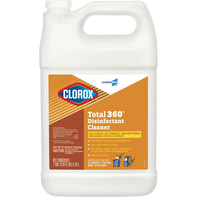 CLEANER, DISINFECTANT CLOROX TOTAL 360 SOL 128 FL OZ (4/CS) (Cleaners and Disinfectants) - Img 1