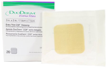 DuoDerm® Extra Thin Hydrocolloid Dressing, 6 x 7 Inch Triangle, 1 Box of 10 (Advanced Wound Care) - Img 1