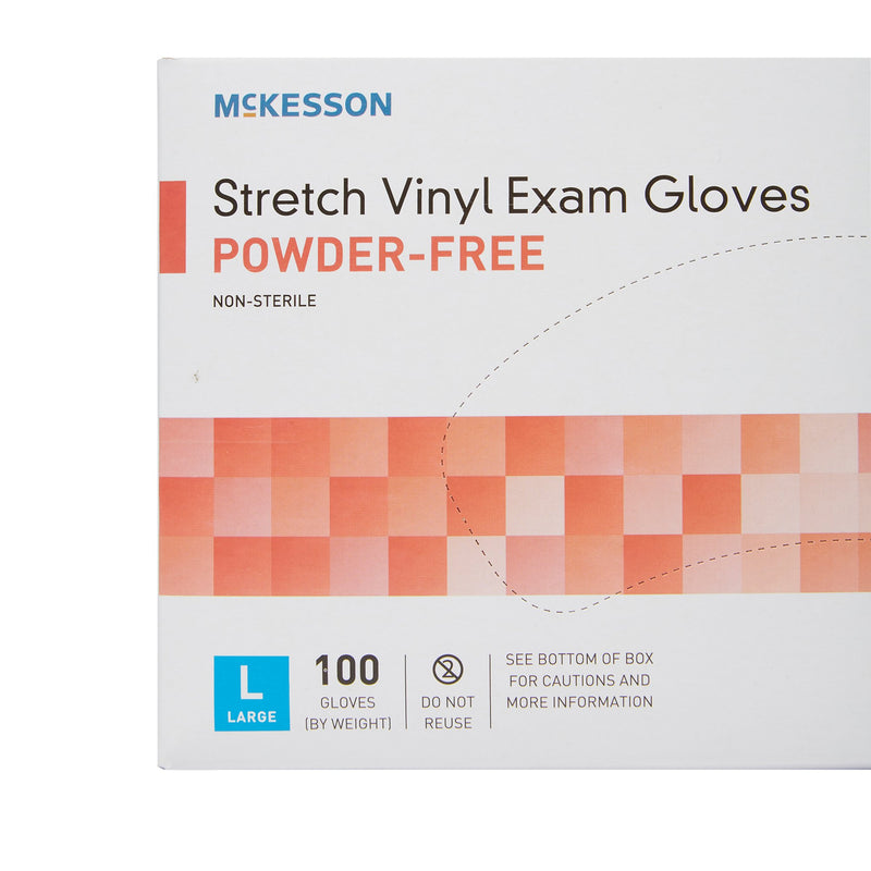 McKesson Vinyl Exam Glove, Large, Clear, 1 Box of 100 () - Img 8