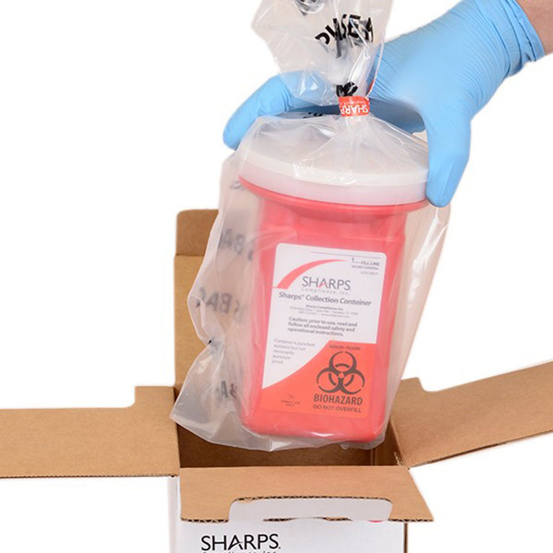 Sharps Recovery System™ Mailback Sharps Collector, 1 Quart, 4½ x 4½ x 7 Inch, 1 Case of 12 () - Img 2