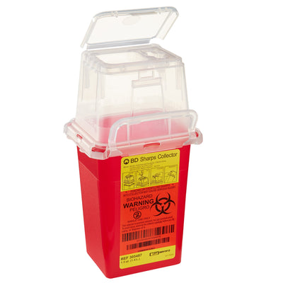 BD Phlebotomy Sharps Container, 1-1/2 Quart, 9 x 4-1/2 x 4 Inch, 1 Case of 36 () - Img 2