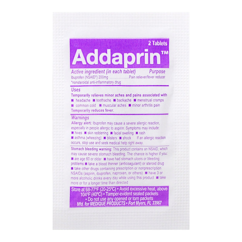 Addaprin™ Ibuprofen Pain Relief, 1 Box of 250 (Over the Counter) - Img 2