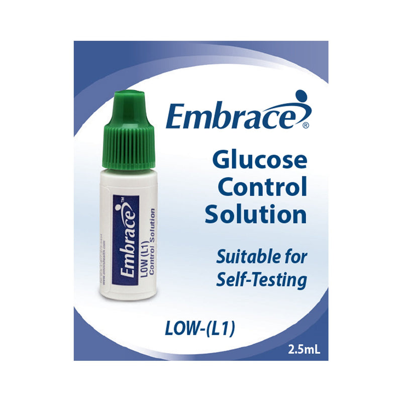 Embrace® Blood Glucose Control Solution, Low, 1 Case of 270 (Diabetes Monitoring) - Img 1