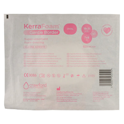 KerraFoam™ Gentle Border Silicone Foam Dressing, 7 x 8 Inch, 1 Case of 90 (Advanced Wound Care) - Img 5