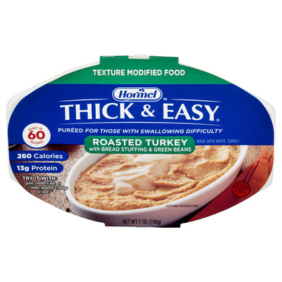 Thick & Easy® Purées Turkey with Stuffing and Green Beans Purée Thickened Food, 7-ounce Tray, 1 Case of 7 (Nutritionals) - Img 1