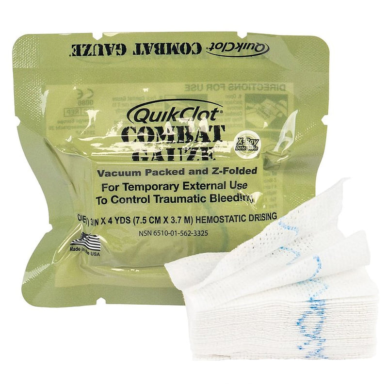 QuikClot® Combat Gauze Hemostatic Dressing, 3 Inch x 4 Yard, 1 Each (Advanced Wound Care) - Img 1