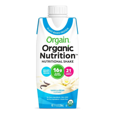 Organic Nutrition™ Vegan Vanilla Bean Oral Protein Supplement, 11 oz. Carton, 1 Case of 12 (Nutritionals) - Img 1