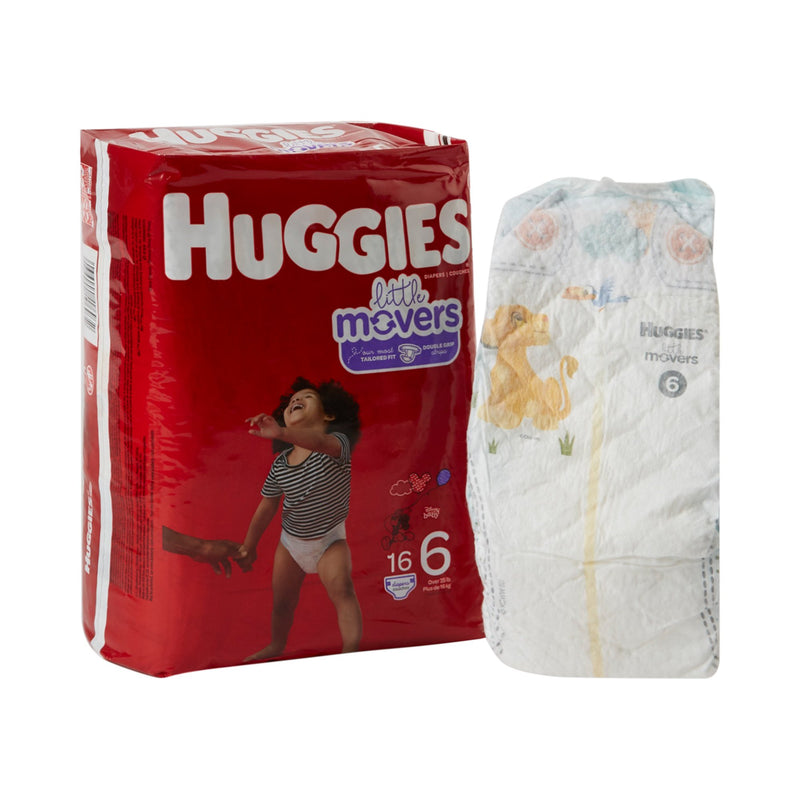 Huggies® Little Movers® Diaper, Size 6, 1 Pack of 16 () - Img 1