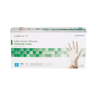 McKesson Confiderm® Latex Exam Glove, Large, Ivory, 1 Box of 100 () - Img 3