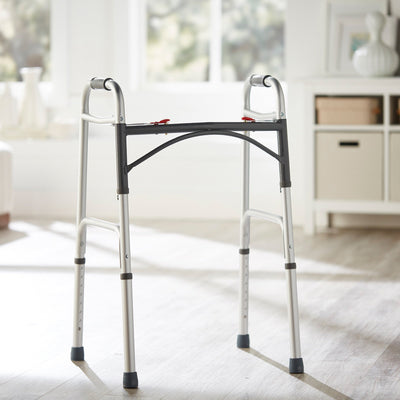 McKesson Aluminum Folding Walker, 32 – 39 Inch Height, 1 Each (Mobility) - Img 3