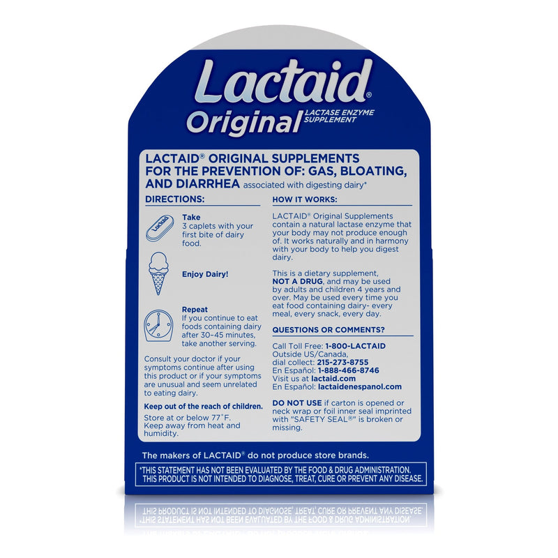 Lactaid® Original Lactase Enzyme Dietary Supplement, 1 Case of 24 (Over the Counter) - Img 3