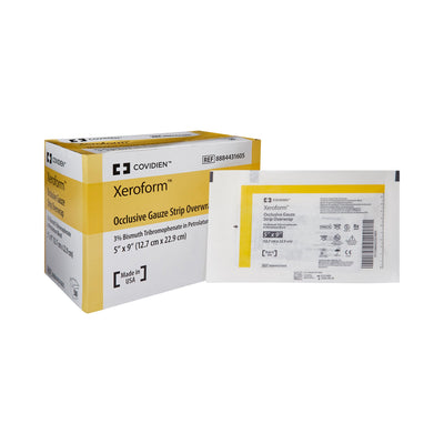 Xeroform™ Occlusive Xeroform Petrolatum Impregnated Dressing, 5 x 9 inch, 1 Box of 50 (Advanced Wound Care) - Img 1