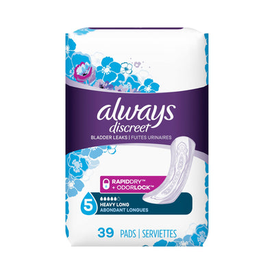 Always® Discreet Maximum Incontinence Liner, Long Length, 1 Case of 117 () - Img 6