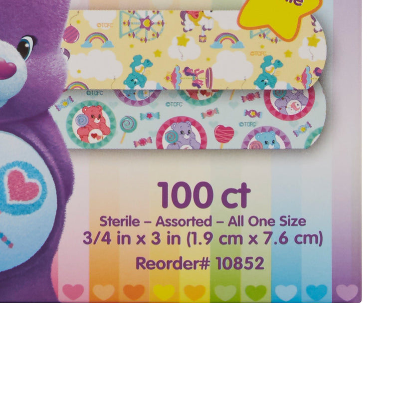 American® White Cross Stat Strip® Kid Design (Care Bears) Adhesive Strip, 3/4 x 3 Inch, 1 Case of 1200 (General Wound Care) - Img 6