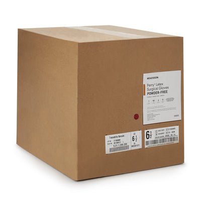 McKesson Perry® Latex Surgical Glove, Size 6.5, Brown, 1 Box of 50 () - Img 6