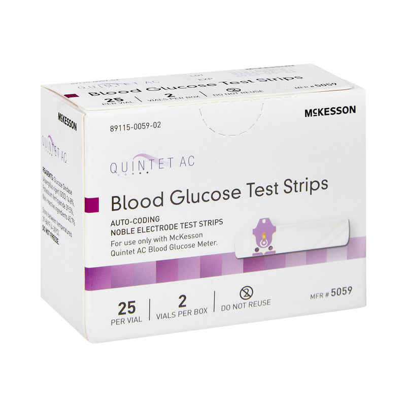 Quintet AC® Blood Glucose Test Strips, 1 Box (Diabetes Monitoring) - Img 7