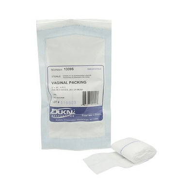 Dukal Sterile Non-Impregnated Cotton Vaginal Packing, 2 x 36 Inch, 1 Case of 100 (Advanced Wound Care) - Img 1