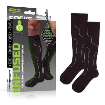 Green Drop Compression Socks - Medical-Grade Infused Support, S/M, 1 Each (Compression Garments) - Img 1