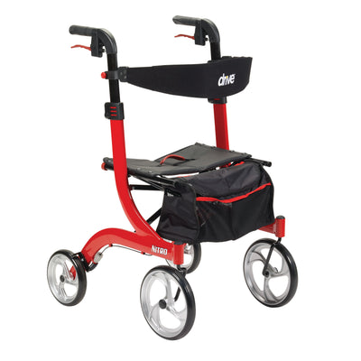 drive™ Nitro 4 Wheel Rollator, Red, 1 Each (Mobility) - Img 2