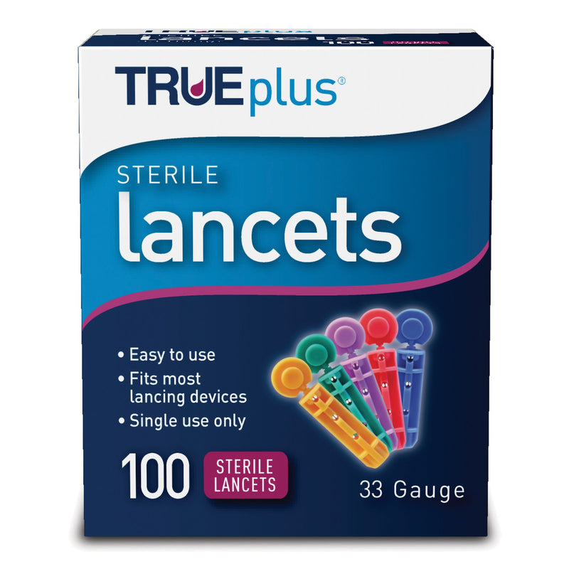 TRUEplus® Sterile Lancets, 1 Box of 100 (Diabetes Monitoring) - Img 2