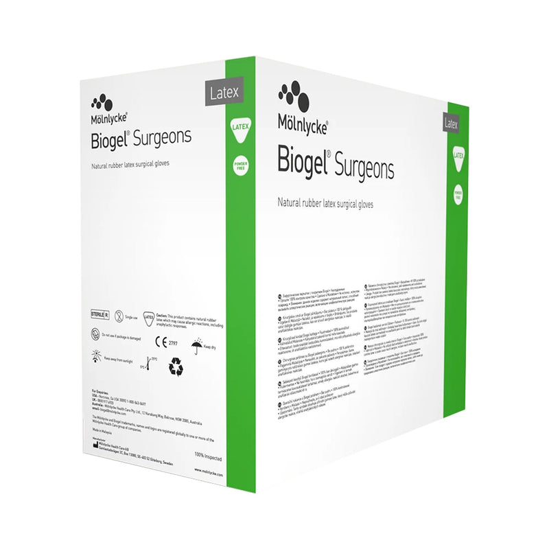 Biogel® Surgeons Latex Surgical Glove, Size 5.5, Straw Color, 1 Box of 50 () - Img 3