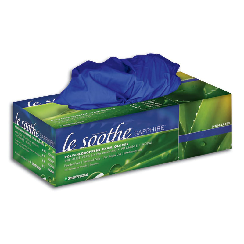 Le Soothe® Sapphire™ Exam Glove, Medium, Sapphire, 1 Box of 100 () - Img 1