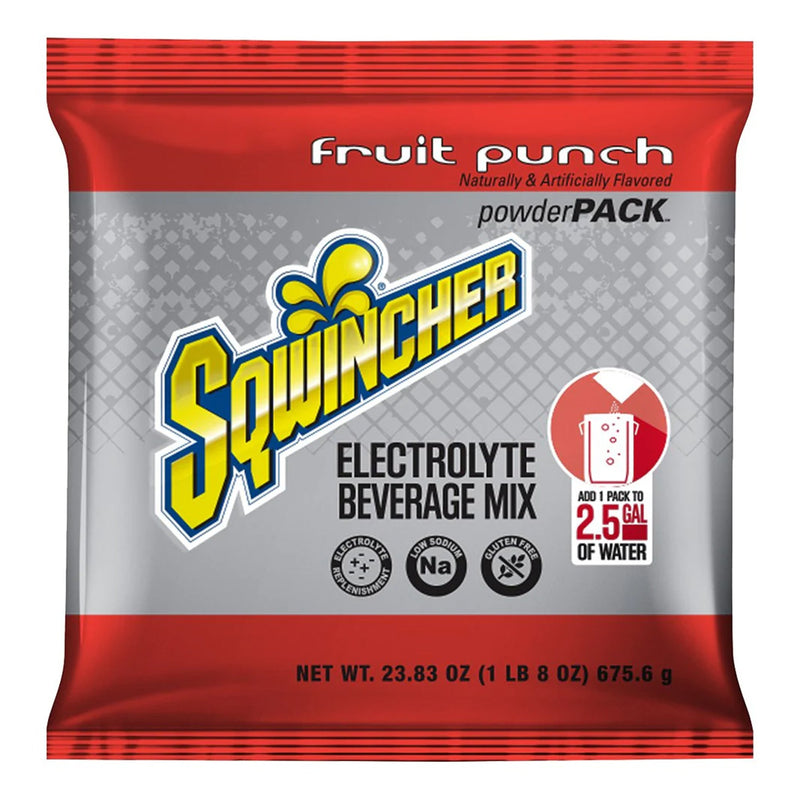 Sqwincher® Powder Pack® Fruit Punch Electrolyte Replenishment Drink Mix, 23.83 oz. Packet, 1 Pack () - Img 1