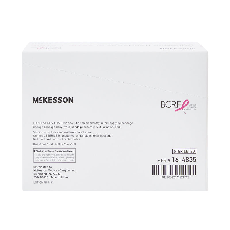 McKesson Pink Adhesive Strip, 3/4 x 3 Inch, 1 Box of 100 (General Wound Care) - Img 3