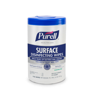 WIPES, SURFACE DISINF PURELL 7"X10" (110/CT 6CT/CS) (Cleaners and Disinfectants) - Img 1