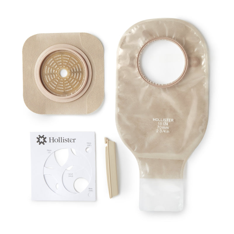 New Image™ Two-Piece Drainable Clear Ileostomy /Colostomy Kit, 12 Inch Length, 2¾ Inch Flange, 1 Box of 5 (Ostomy Pouches) - Img 2