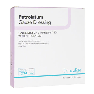 DermaRite® Petrolatum Impregnated Dressing, 6 x 36 Inch, 1 Box of 12 (Advanced Wound Care) - Img 1