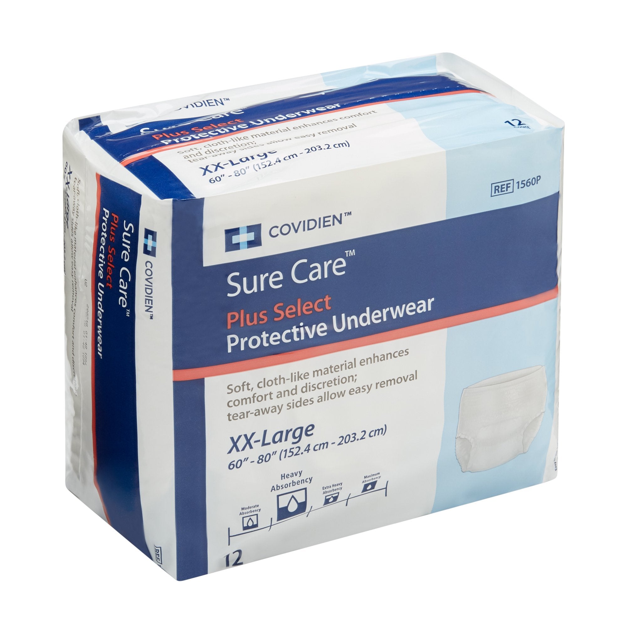 Covidien Sure Care Protective Underwear Super Absorbency Large 44