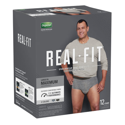 Depend® Real Fit® Maximum Absorbent Underwear, Large / Extra Large, 1 Case of 24 () - Img 4