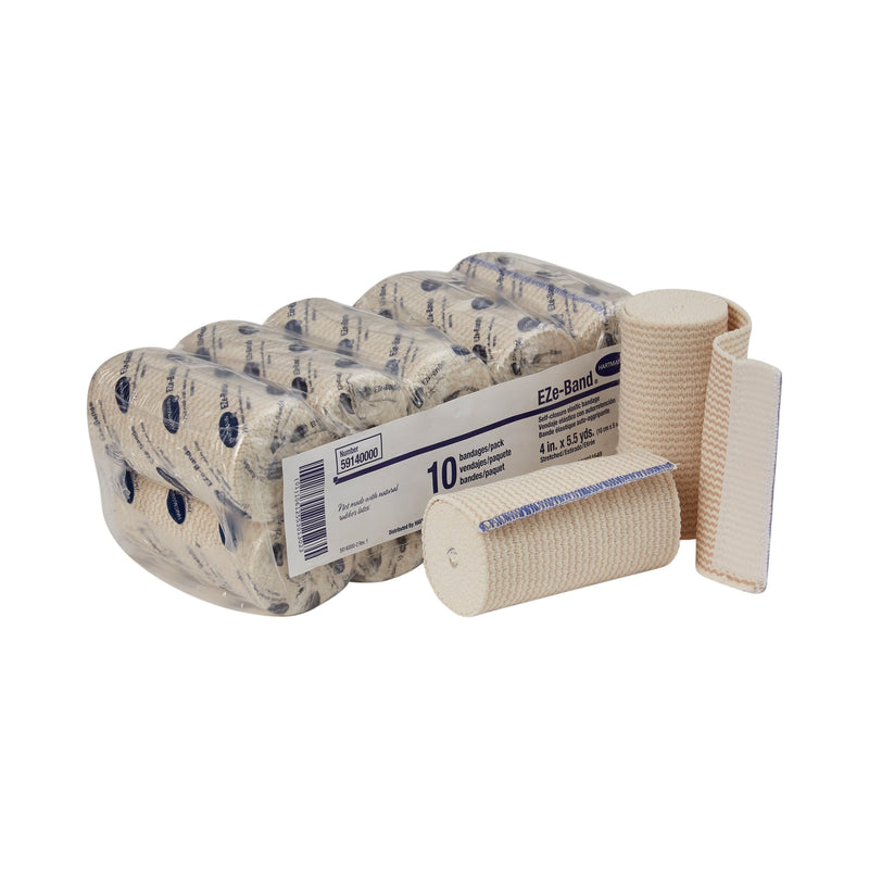 EZe-Band® LF Double Hook and Loop Closure Elastic Bandage, 4 Inch x 5-1/2 Yard, 1 Each (General Wound Care) - Img 1