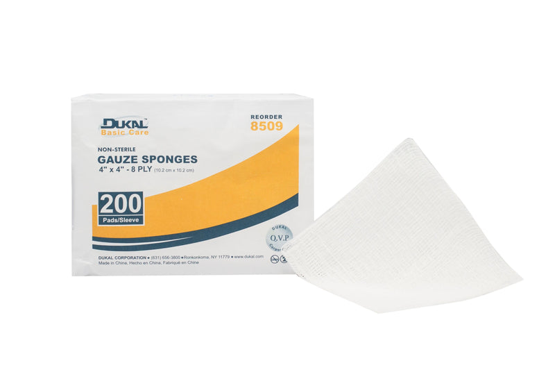 Dukal™ NonSterile Gauze Sponge, 4 x 4 Inch, 1 Bag of 200 (General Wound Care) - Img 1