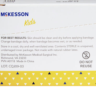 McKesson Kids™ Round Kid Design (Assorted Prints) Adhesive Spot Bandage, 1 Inch, 1 Box of 100 (General Wound Care) - Img 5