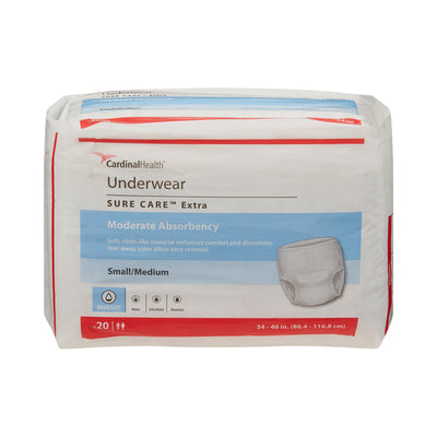 Simplicity Unisex Adult Disposable Underwear, Pull On, Moderate Absorbency, 1 Case of 80 () - Img 2