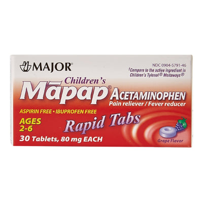 Mapap® Acetaminophen Grape Flavor Children's Pain Relief, 1 Bottle (Over the Counter) - Img 1