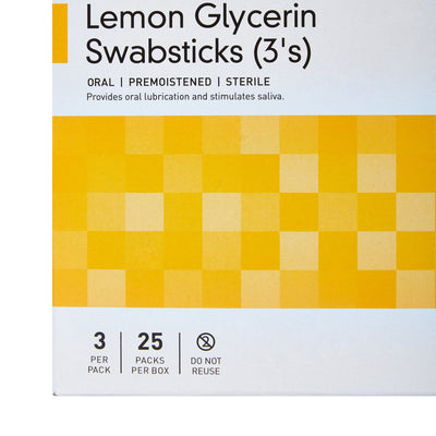 McKesson Oral Swabstick, Lemon Glycerin, Sterile, 1 Box of 25 (Mouth Care) - Img 8