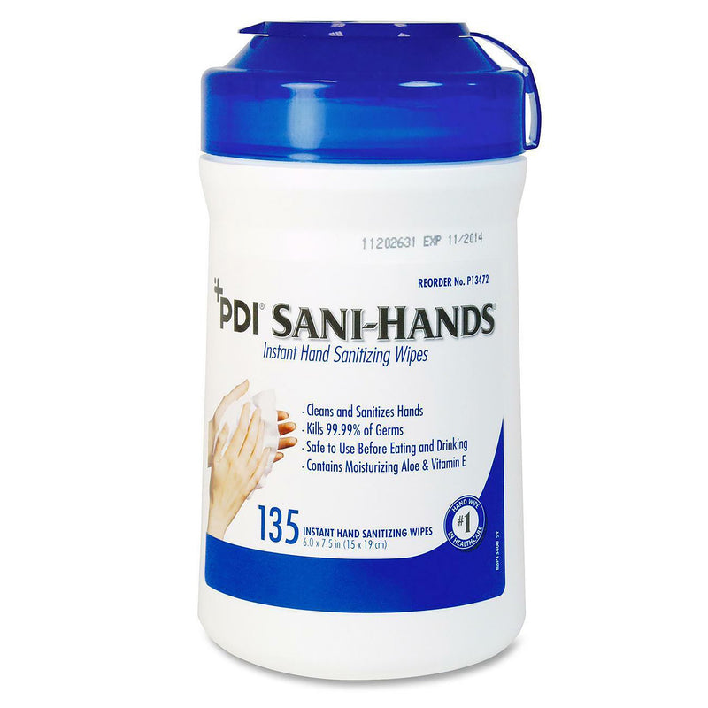 Sani-Hands Hand Sanitizing Wipes, Ethyl Alcohol, Canister, Unscented, 6 X 7.5 Inch, 1 Case of 12 (Skin Care) - Img 4