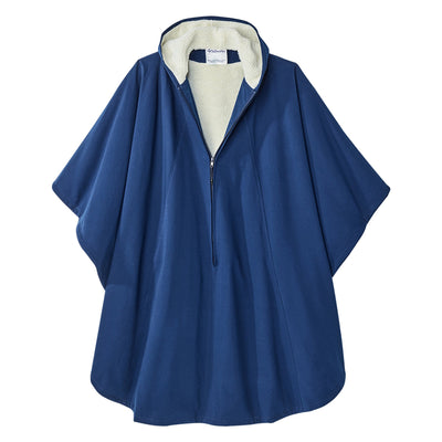 Silverts® Luxurious Fur-Lined Winter Wheelchair Cape, Navy Blue, 1 Each (Capes and Ponchos) - Img 3