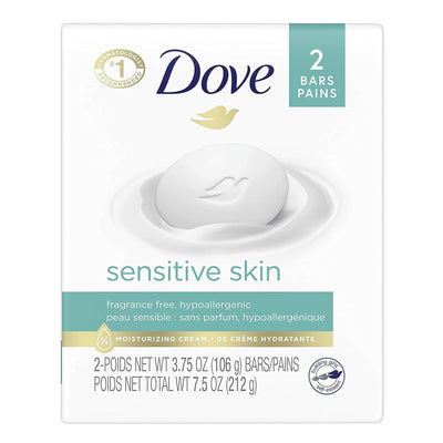 SOAP, DOVE BAR SENSITIVE SKIN UNSCNTD 4.25OZ (2/PK (Skin Care) - Img 1